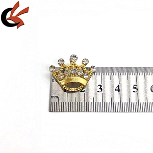 Hot Sale Small gold crown buckle slider tiara crystal buckles
