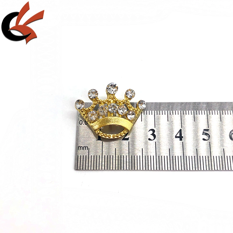 Hot Sale Small gold crown buckle slider tiara crystal buckles