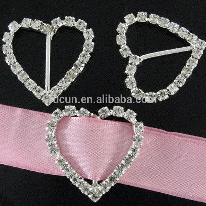 Diamante Invitations Card Various Size Rhinestone Buckle For Crystal Slider Ribbon