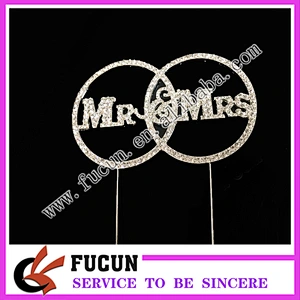 wholesale super wedding table centerpieces rhinestone cake topper wedding 9*15cm