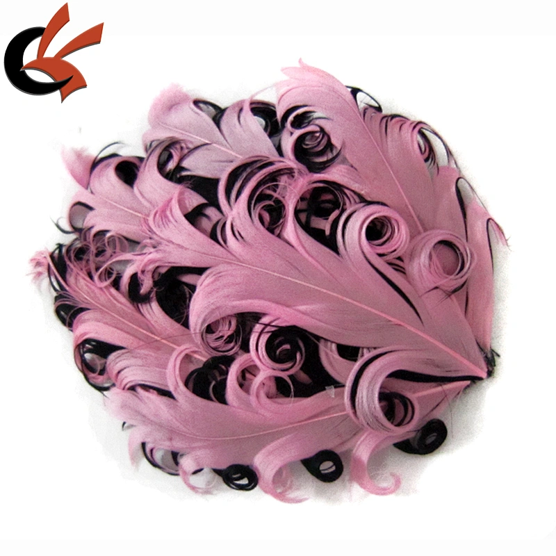 fashion curly colorful feather pads for headbands