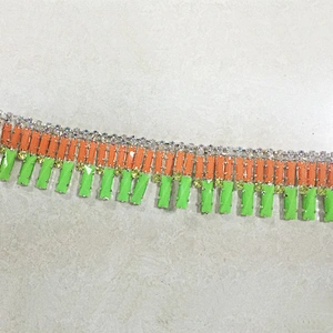 New product design mixed colorful resin stone decorative rhinestone chain trimming for dress
