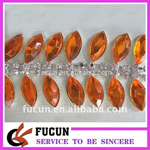 best selling acrylic stone chain trimming for women dresses