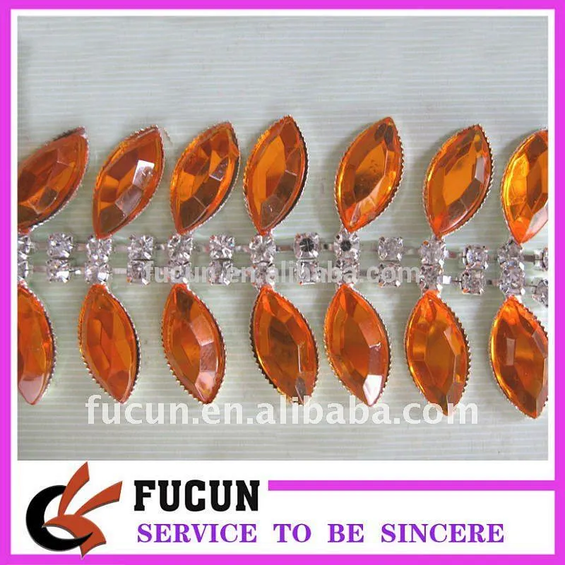 best selling acrylic stone chain trimming for women dresses