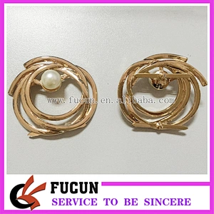 WHOLESALE! cheap bag buckle casual fashion shoes decorative gold metal shoe buckle