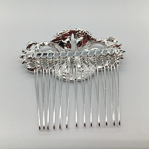2018 new style metal silver Bridal Wedding Jewelry Flower rhinestone Hair Comb
