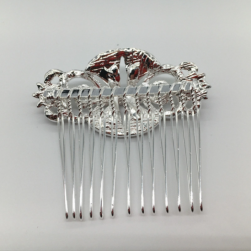 2018 new style metal silver Bridal Wedding Jewelry Flower rhinestone Hair Comb