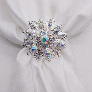 AB rhinestone flower napkin ring rhinestone napkin holder