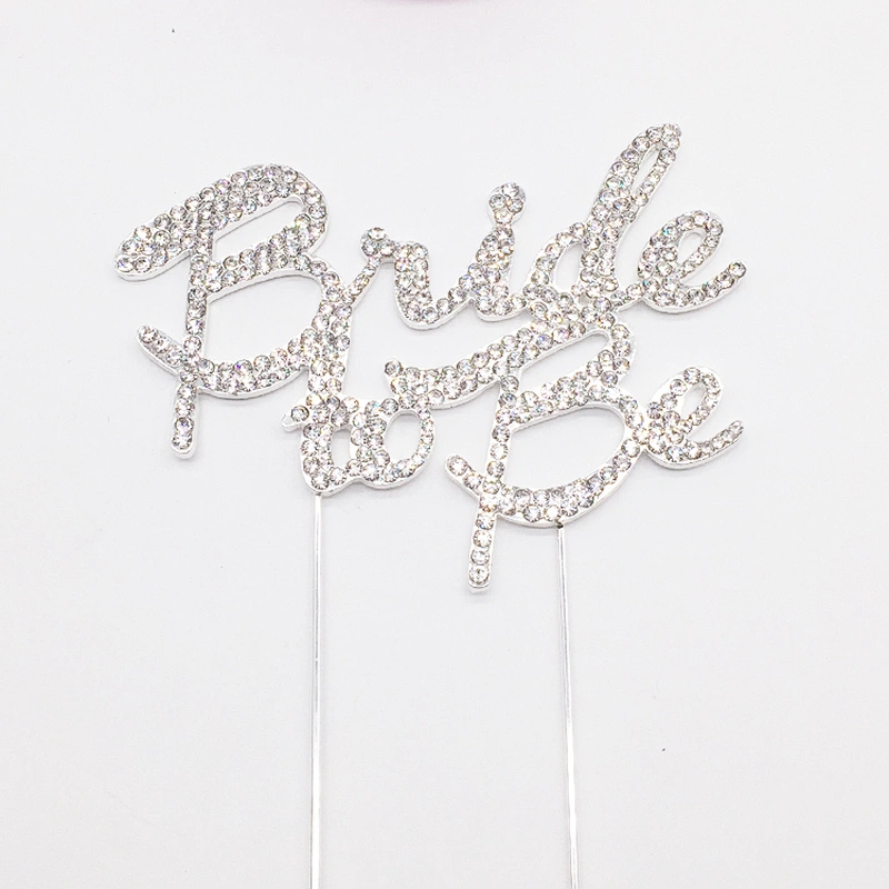 high quality wedding occasion bride to be rhinestone wedding cake toppers for bride