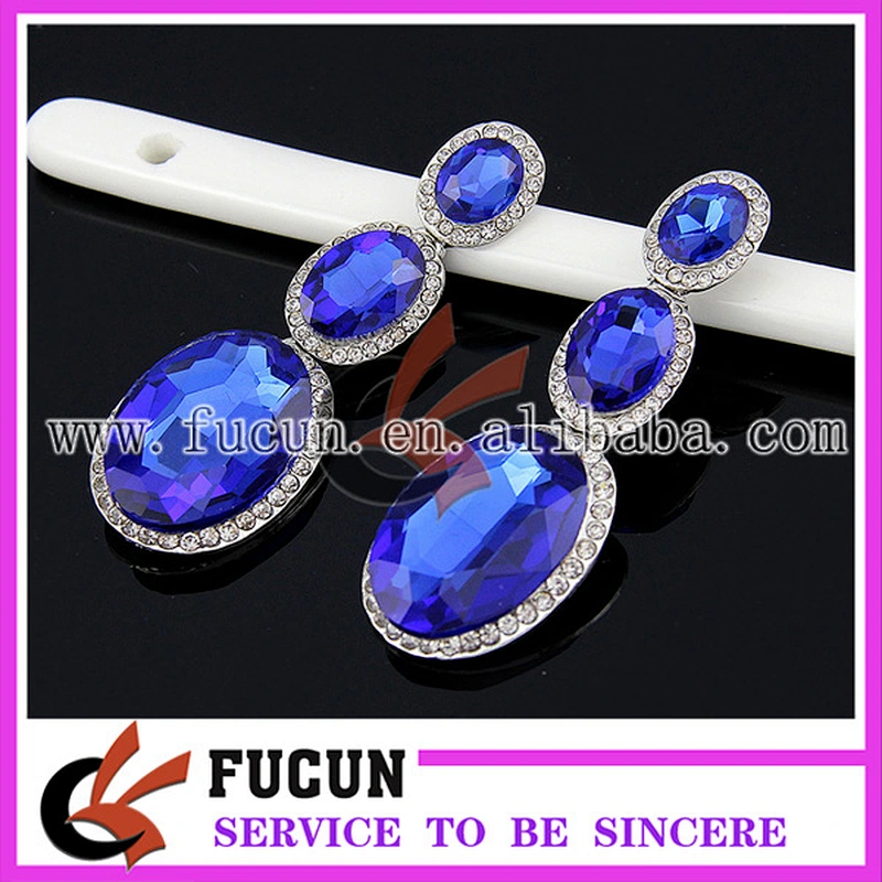 Fancy fashion jewelry design purple color silver plated hanging earrings for girls