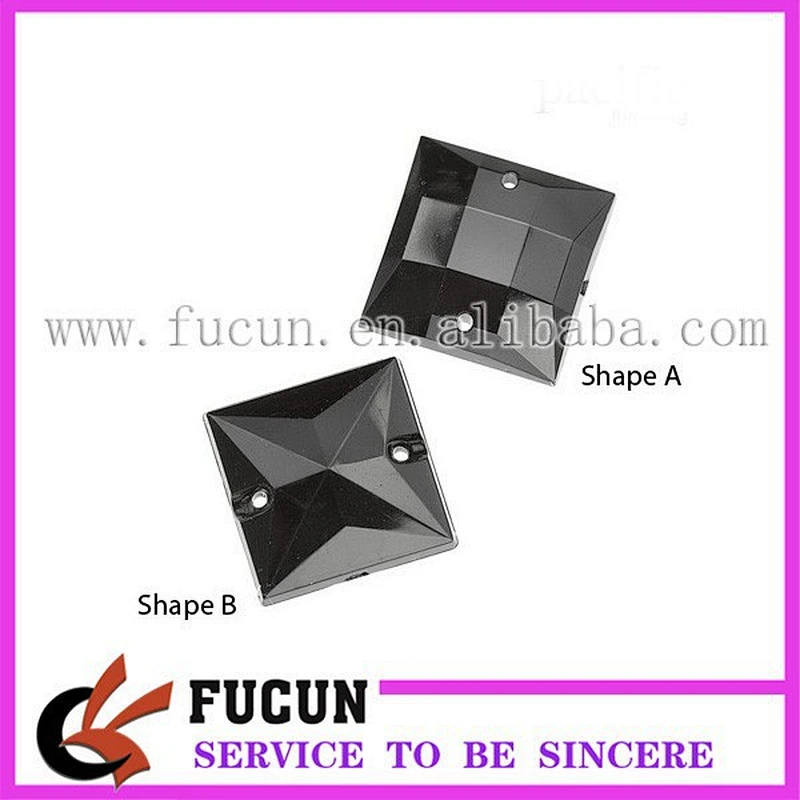 square flat back acrylic rhinestones
