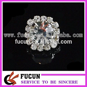 DIY Small round bling bling diamante crystal rhinestone buckles