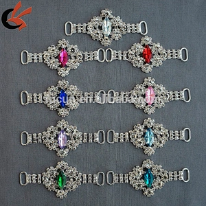 2017 Hot Sale!high Quality Various Styles color Rhinestone Bikini Connectors For Swimwear decoration