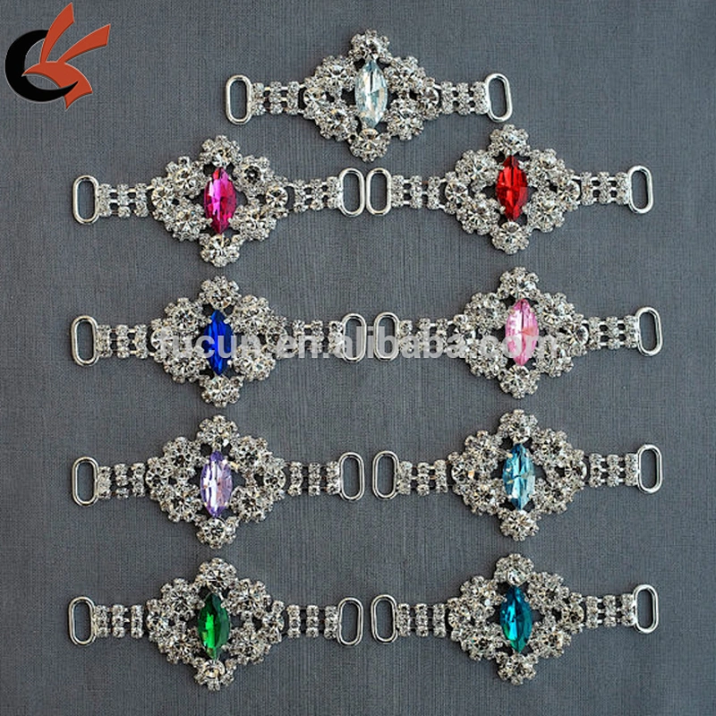 2017 Hot Sale!high Quality Various Styles color Rhinestone Bikini Connectors For Swimwear decoration