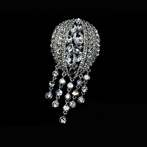 vintage large crystal rhinestone brooch wholesale