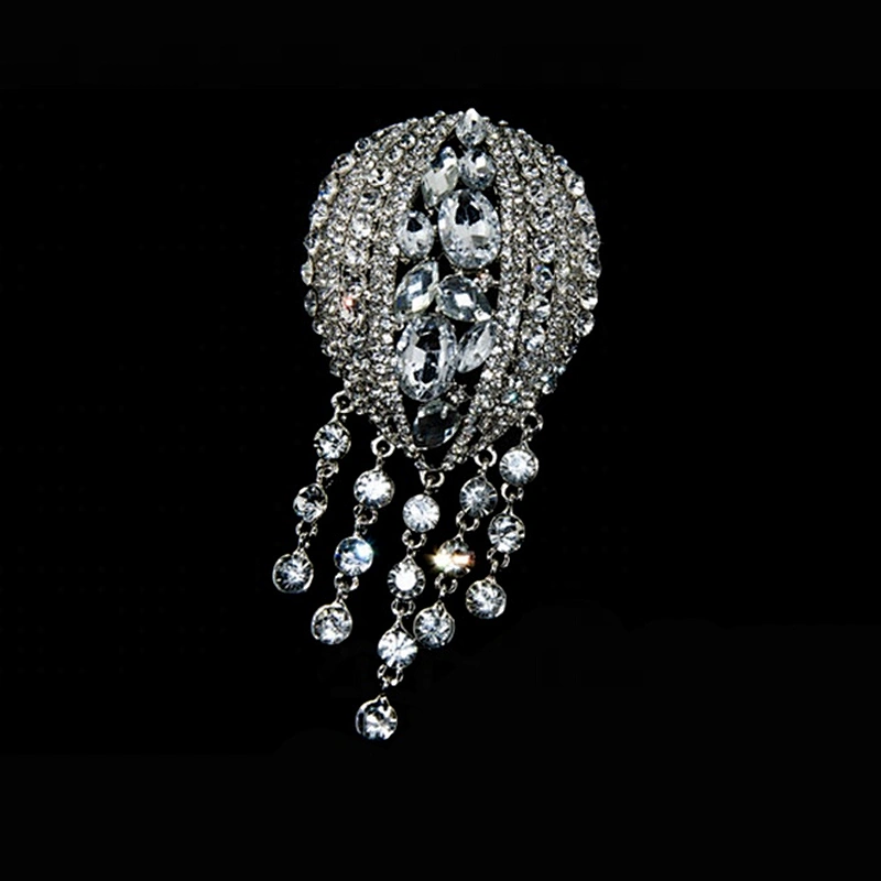vintage large crystal rhinestone brooch wholesale