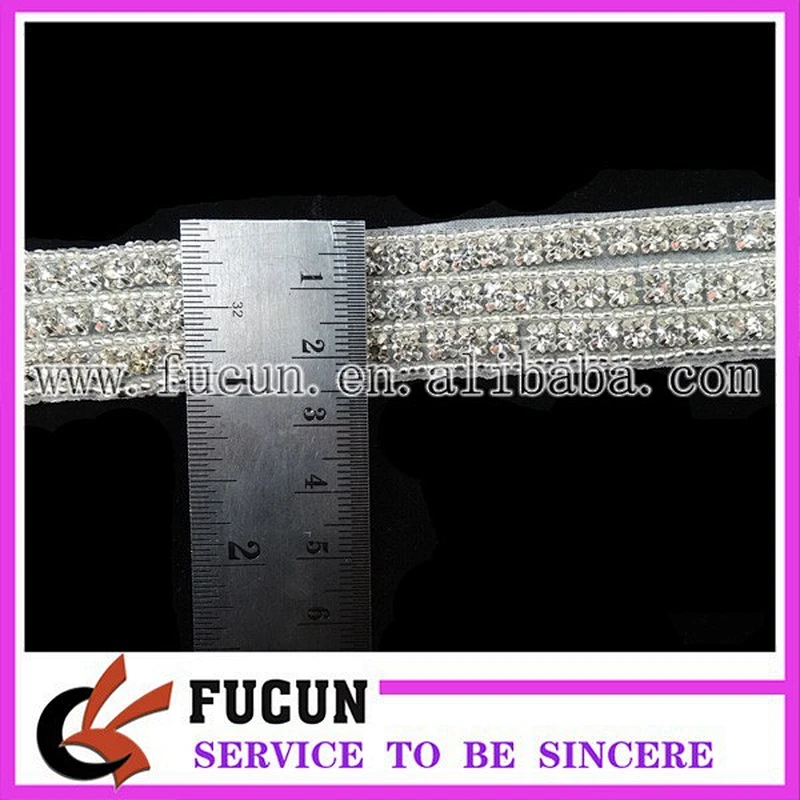 bridal rhinestone applique crystal beaded applique wedding sash applique