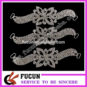 Rhinestone Bikini Connector Crystal Buckle Metal Chain For DIY Swimming Wear