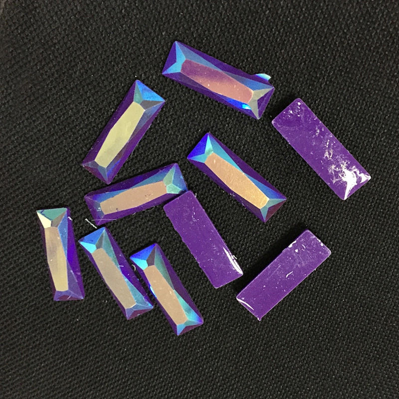 China wholesale fancy resin stone for clothes rectangle crystal resin stone