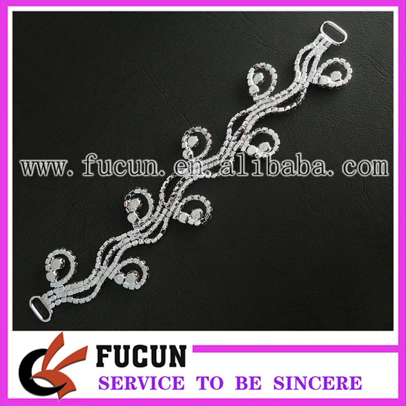 beautiful fashion crystal diamond rhinestone buckles connector for bikini accessories