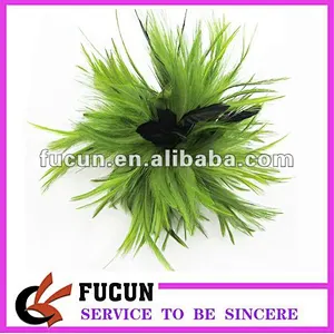 Party Lady Women Handmade Hair Accessory Fascinator Feather Headband Clip Brooch