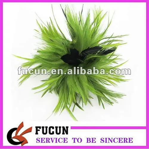 Party Lady Women Handmade Hair Accessory Fascinator Feather Headband Clip Brooch