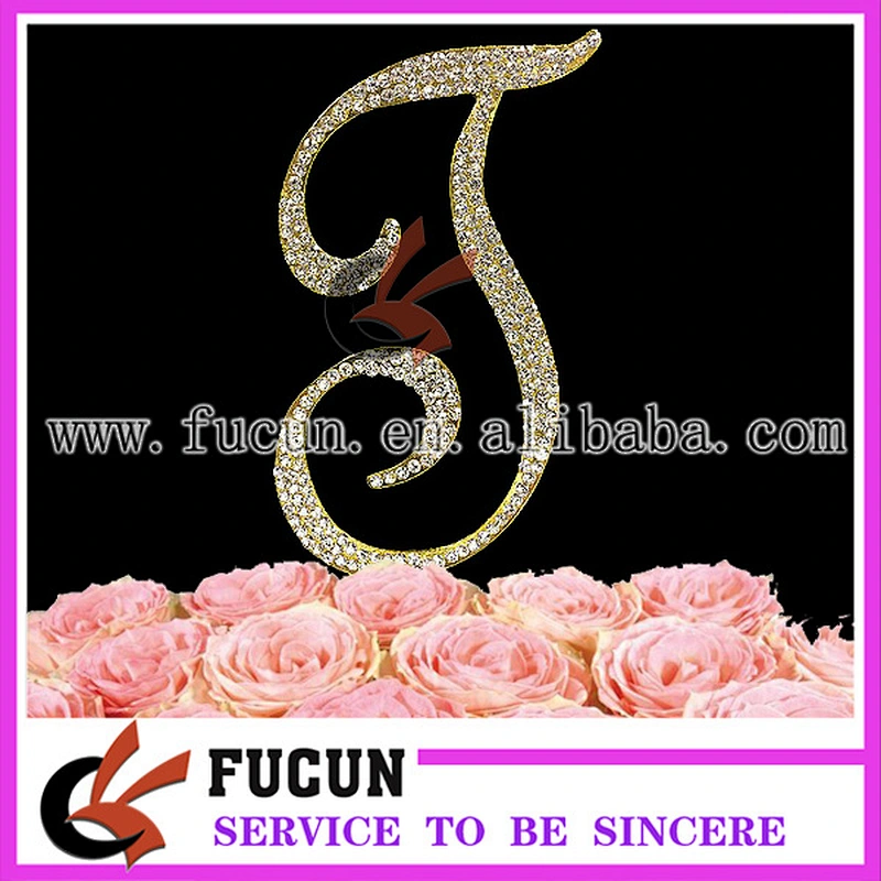 Gold Or Silver Frozen Wedding Favors Rhinestone Cake Toppers For Cake Decoration