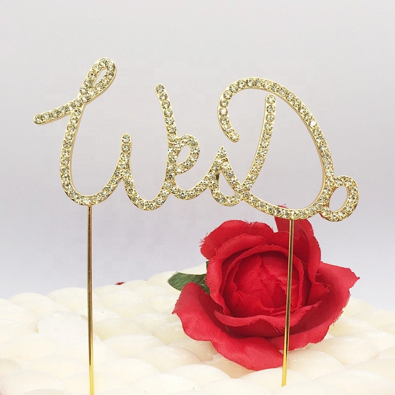 Valentine's Day Occasion rhinestone marriage proposal We Do wedding cake topper