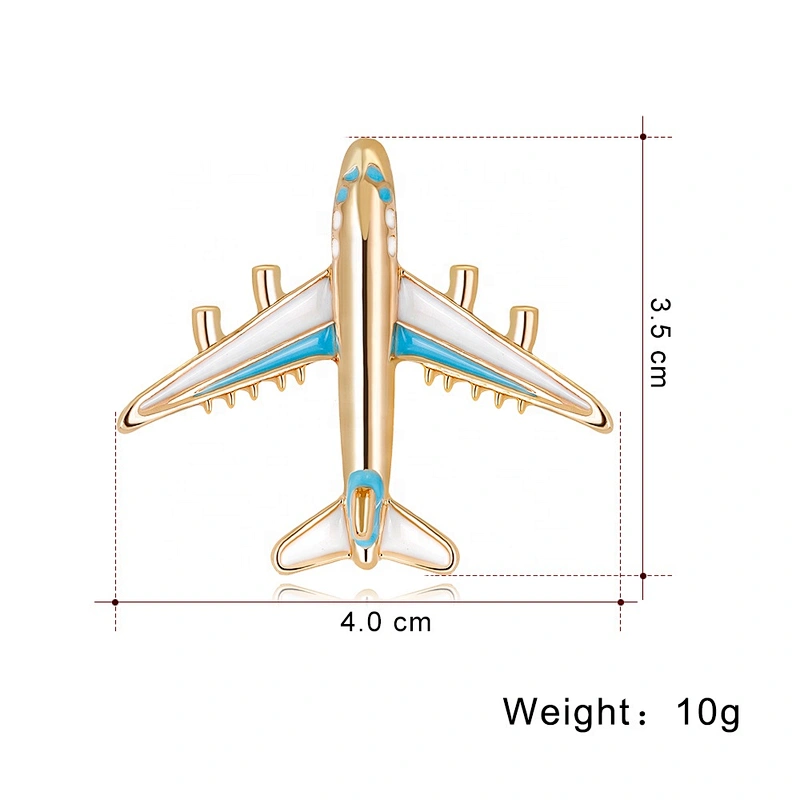 New Fashion High Quality Drip Oil Airplane Brooch