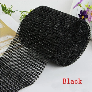 24 Row Diamond Topaz Rhinestone Mesh 10 Yard Roll Wedding Party Cake Decoration Trim