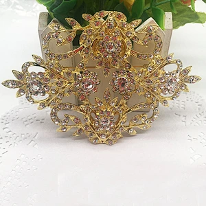 vintage wedding dress decoration large style gold crystal jewelry brooches in bulk 2019