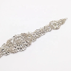 Good Quality Iron On Rhinestone Backing Patch Crystal Embellished Belt Rhinestone Applique Piece