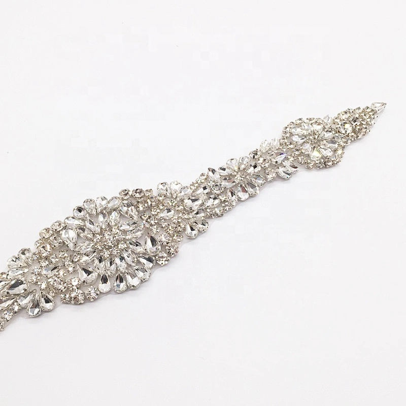 Good Quality Iron On Rhinestone Backing Patch Crystal Embellished Belt Rhinestone Applique Piece