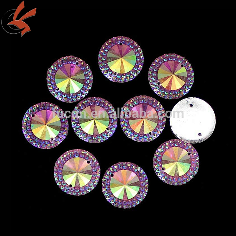 Sparkly Glitter Flatback Round 12mm Faux Resin Stones