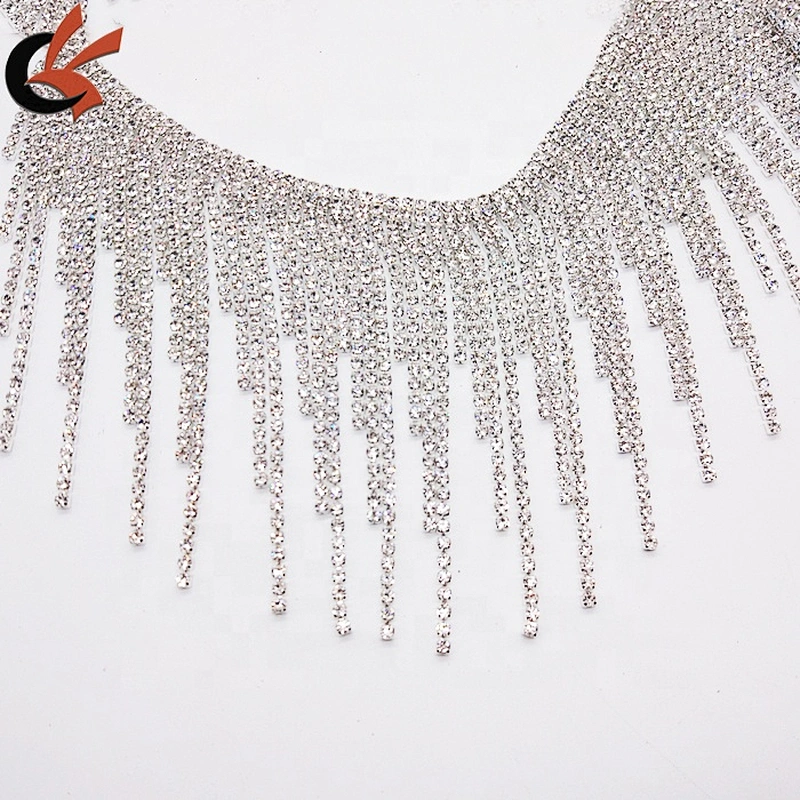 Wholesale DIY Costume Appliques AB Rhinestone Trim in The Yard