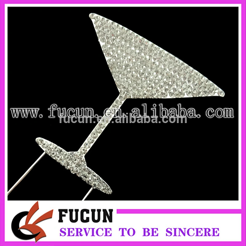 Wholesale Chinese crystal diamante wedding cupcake party decorating supplies