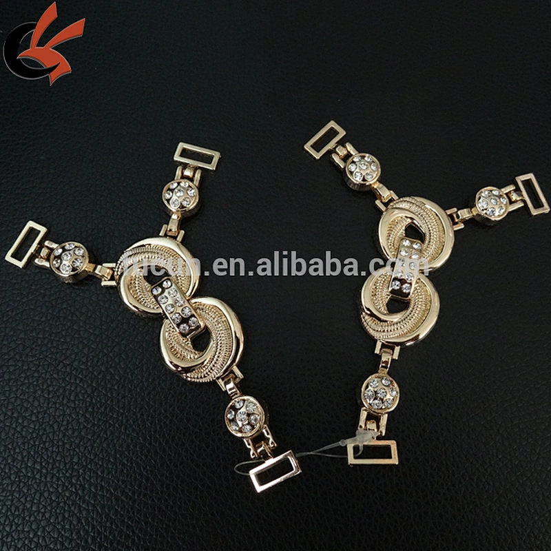 T shape rhinestone shoe chain sandal ornament lady sandal shoe accessories