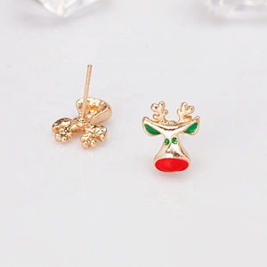 2018 Christmas Festival Jewelry Cute Reindeer  Stud Earrings