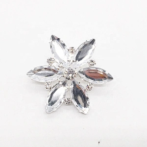 Hand Made China Fashion Acrylic Stone Clear Brooch Pin