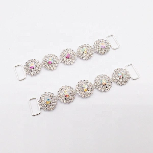 custom alloy sterling silver metal crystal ab rhinestone connectors for fitness bikini competition