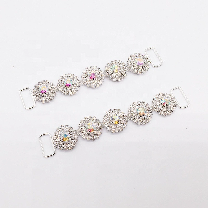 custom alloy sterling silver metal crystal ab rhinestone connectors for fitness bikini competition