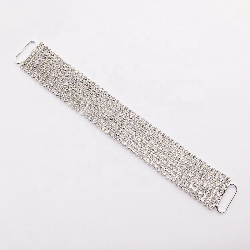2020 new arrival style sexy lady rhinestone bikini decorative 8 rows crystal bikini connector