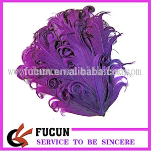 pure color hot pink color goose feather for headband
