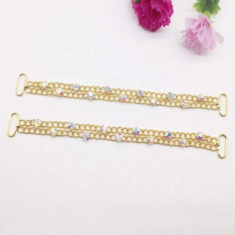 New bulk bikini decorative rhinestone chain bikini suit connector for stage show