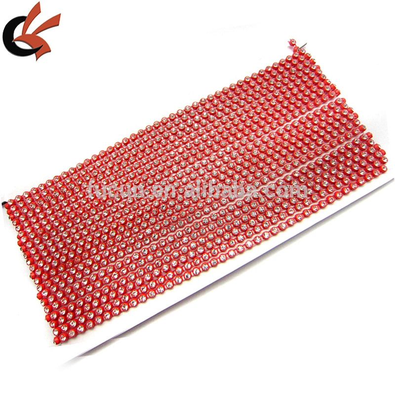 Rhinestone Trimming Sew on with Plastic cup base Plastic Trim Glass Stone