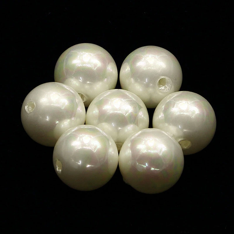 cheap round colorful ABS plastic pearl for garment accessories in bulk