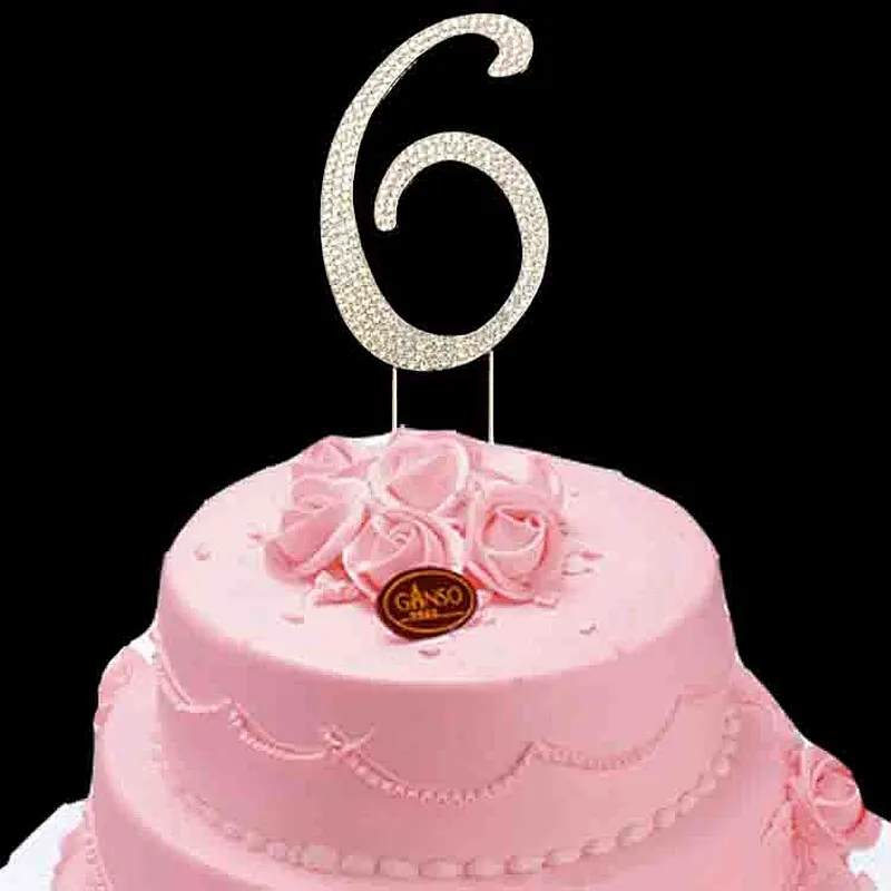 Factory Price Bling birthday Cake Decoration Crystal Rhinestone Cake Topper