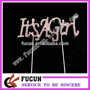 baby shower It's a girl rhinestone cake topper for birthday party