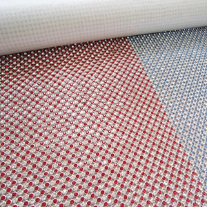 Factory Wholesale Cheap Price Crystal Glass Hot Fix Rhinestone Mesh For Decoration