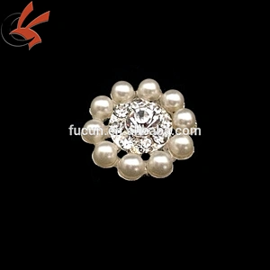 small pearl and rhinestone brooch pin wedding bouquet brooch